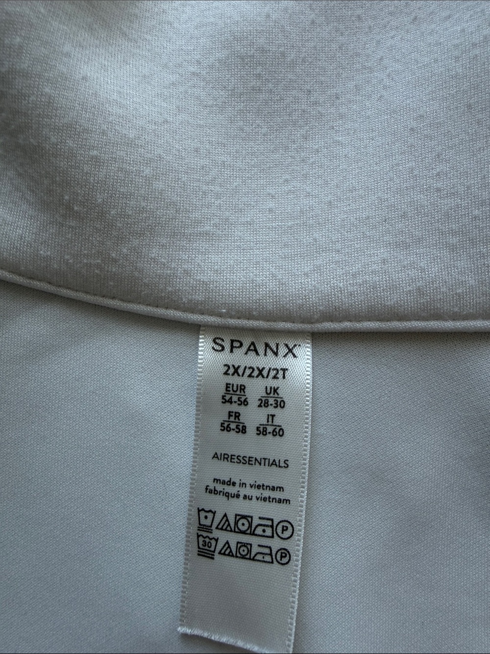 SPANX Women's White Quarter-Zip Pullover Hoodie - Picture 2 of 3